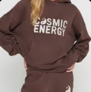 Spiritual Gangster Cosmic Energy Easy Hoddie S SMALL Mocha Brown